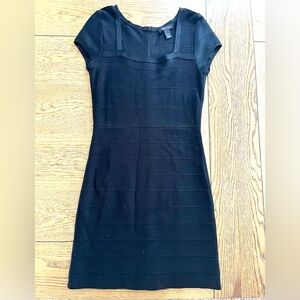 White House Black Market Textured Black Tube Dress, Sz S (P2P 16”)